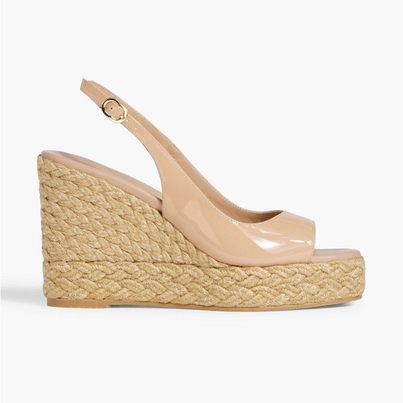 Stuart Weitzman Beige Wedge Sandals - Picture 3 of 4